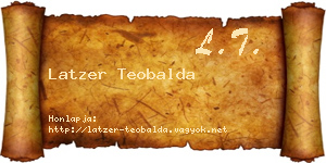 Latzer Teobalda névjegykártya